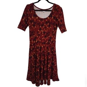 LuLaRoe Nicole Red Dress Large
